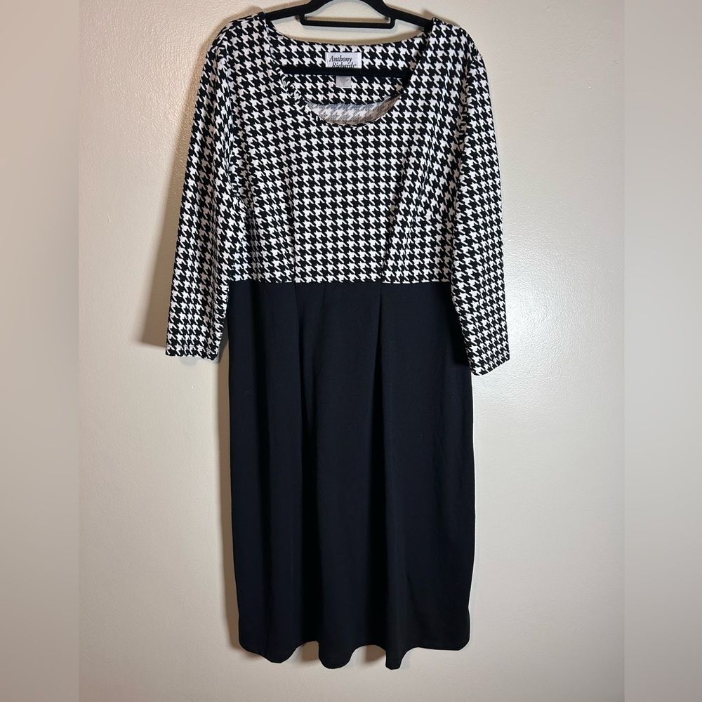 Anthony Richards Houndstooth Midi Dress size 1X